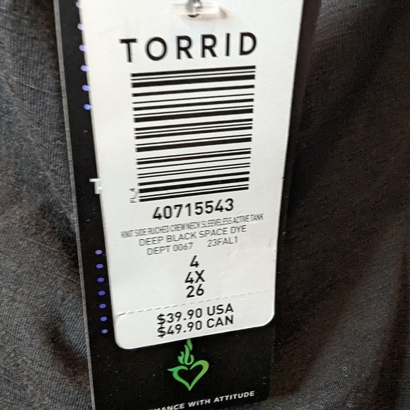 Knit Side Ruched Crew Neck Sleeveless Active Tank tagged Size 4x fits li… - Picture 13 of 13